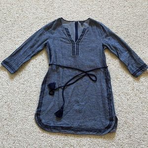 Ann Taylor Size Small Tie-waist Beach Cover-up or Casual dress in blue